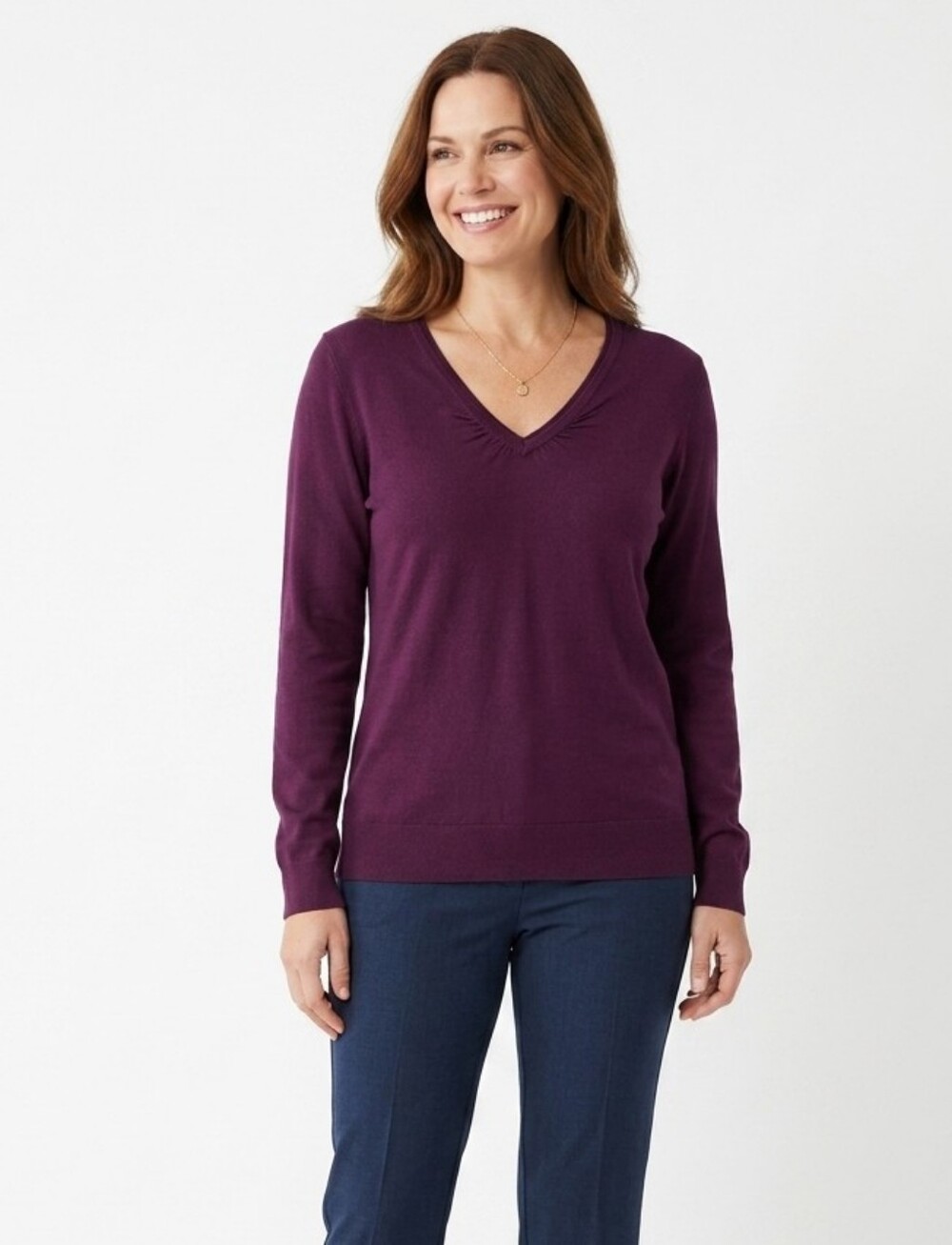 NWT ✨ Ricki's Deep Purple V-Neck Sweater 💜